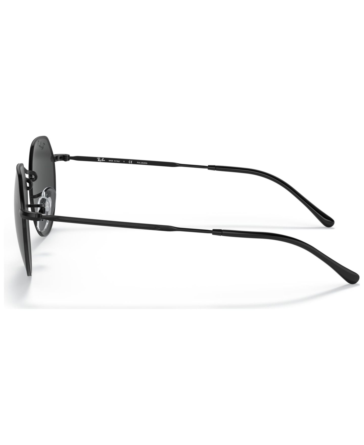 Солнцезащитные очки Ray-Ban Unisex Polarized Geometric Metal Sunglasses, RB3565 Jack, цвет: Чёрный — фото 2