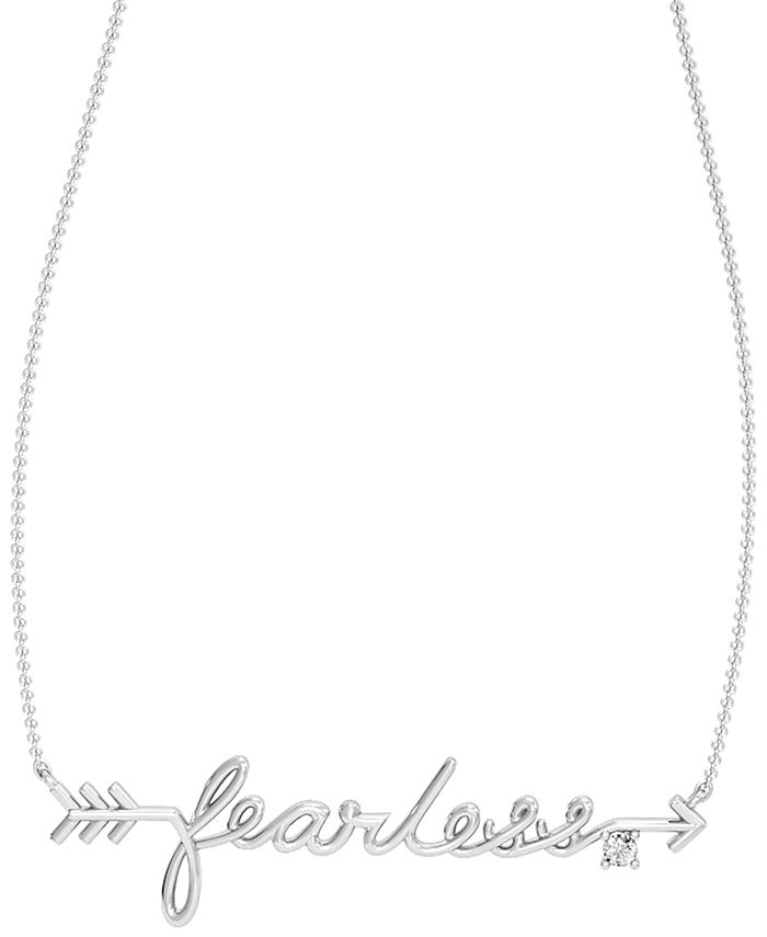 Sterling silver outlet fearless necklace