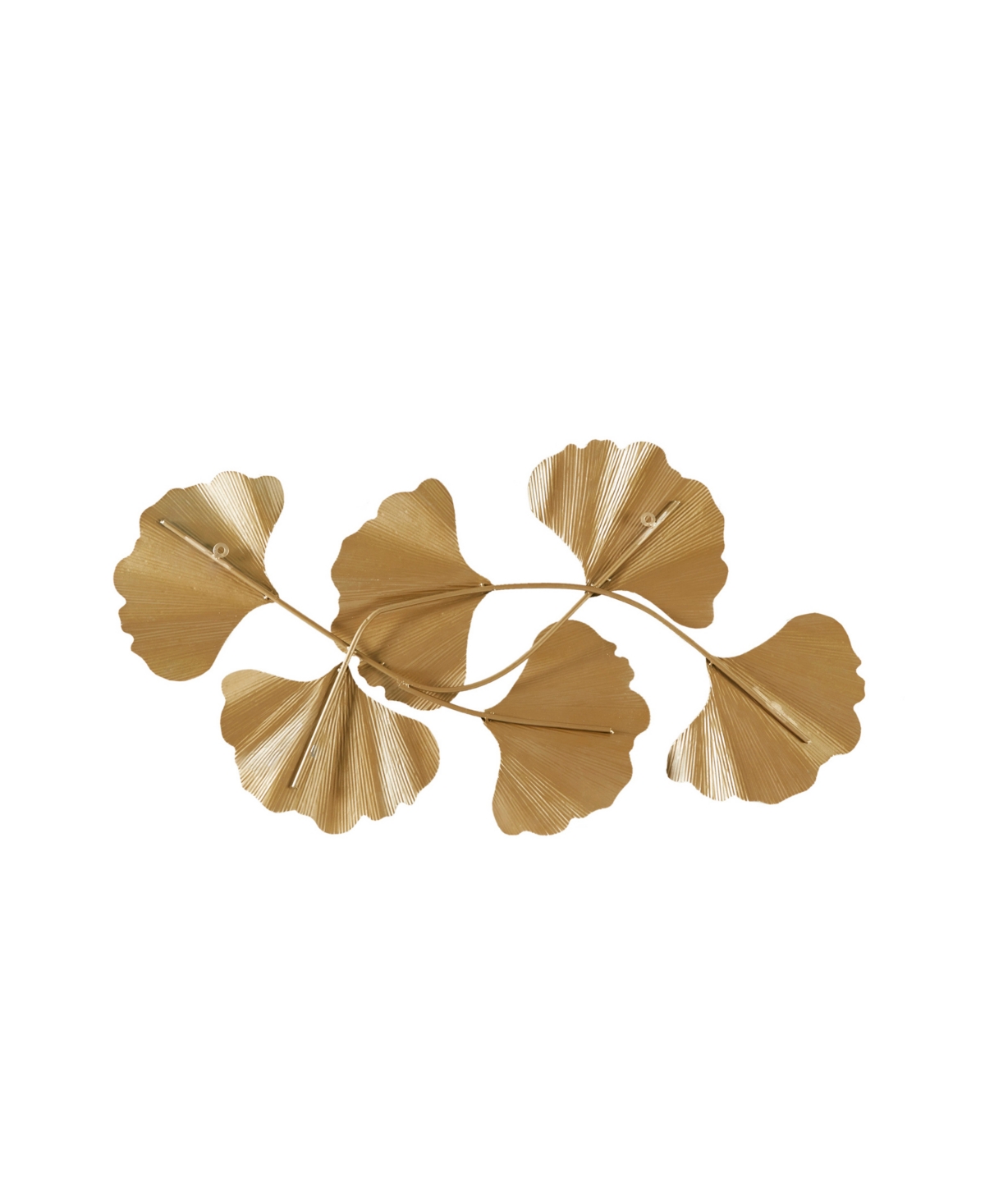 Martha Stewart Collection Faye Gold-Tone Foil Ginkgo Leaf Wall Art, - Gold-Tone