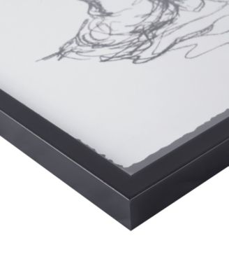 Feminine Figures 2 Piece Deckle Edge Sketch Framed Wall Art Set, 17" x 21"