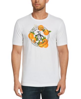 Original Penguin - Men's Orange Stamp Pete Graphic T-Shirt