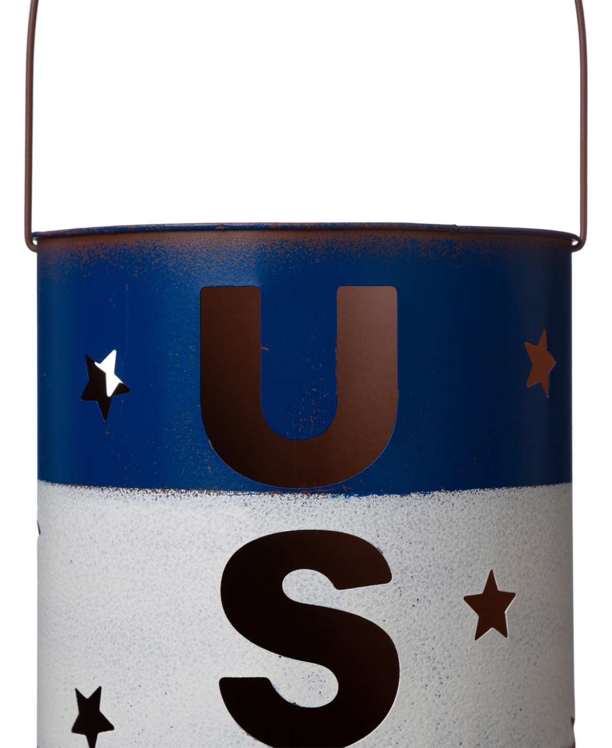 Glitzhome Patriotic Lantern, Set Of 2 In Red,blue,white