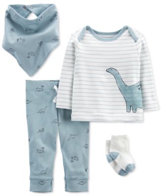 Carter's - Baby Boys Four-Piece Dinosaur Outfit Set