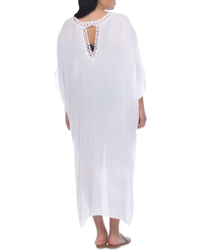 Raviya Plus Size Crochet-Trimmed Maxi Dress Cover-Up & Reviews ...