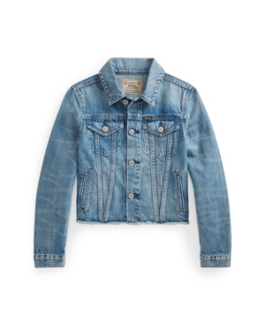 Big Girls Logo Denim Trucker Jacket