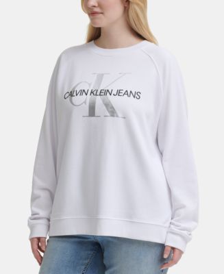 Calvin Klein Jeans Trendy Plus Size Plastisol Monogram Logo Sweatshirt ...