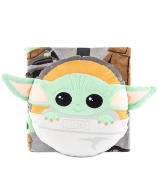 Star Wars The Mandalorian Baby Yoda 2-Pc. Nogginz Pillow & Travel Throw Set 