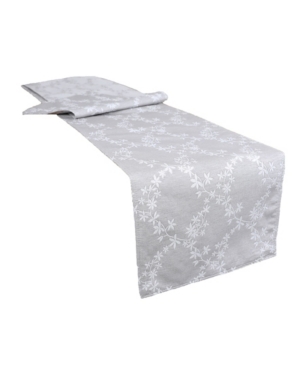 Manor Luxe Floria Double Sides Long Table Runner In Gray