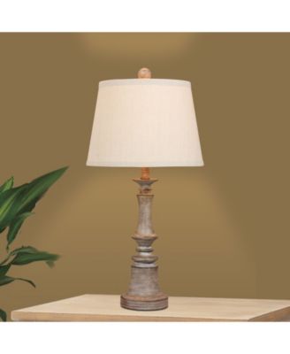 Candlestick Resin Table Lamps, Set of 2