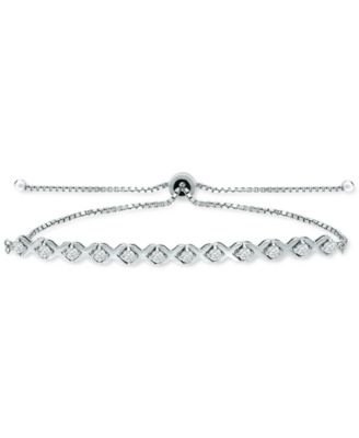 Cubic Zirconia XO Bolo Bracelet, Created for Macy's