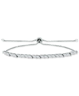 Cubic Zirconia Marquise Bolo Bracelet, Created for Macy's