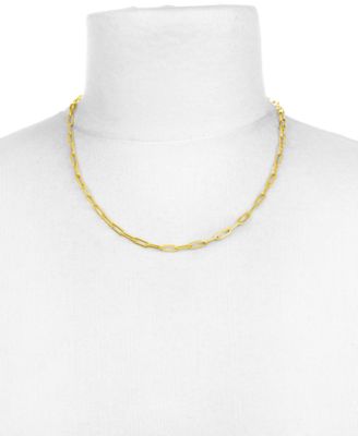 Paperclip Link 16" Chain Necklace in 14k Gold