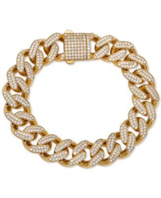 Macy's Cuban Chain Bracelet in 14K Gold - Yellow Gold - 9 Inches