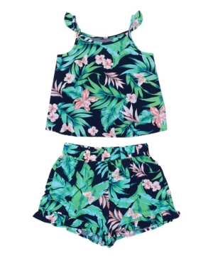 Toddler Girls All Over Print Challis Tank Top and Shorts Set