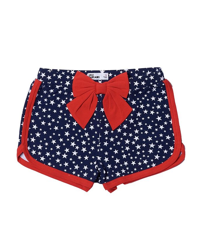 Epic Threads Little Girls Americana All Over Print Shortie Shorts - Macy's