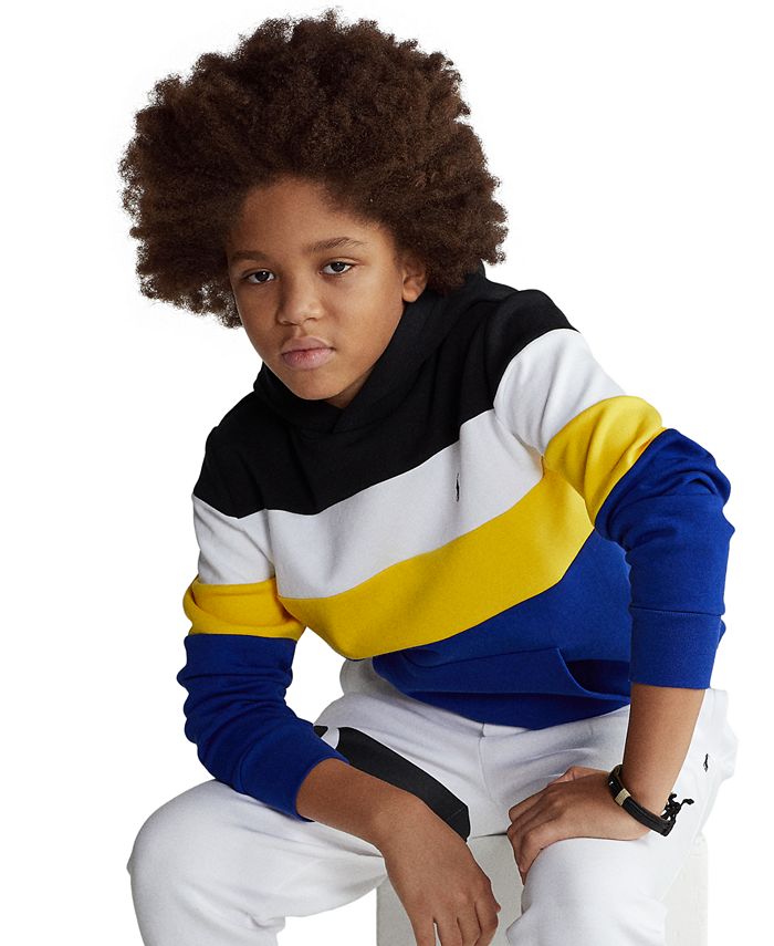 Polo Ralph Lauren Big Boys Color Blocked Double Knit Hoodie Macy's