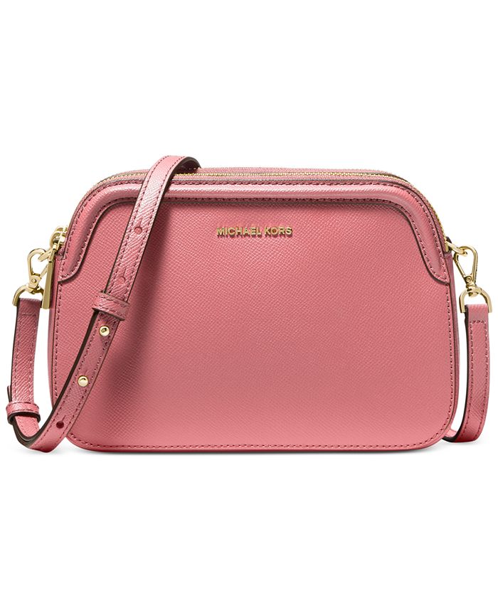 Michael Kors Houston Leather Double-Zip Crossbody & Reviews - Handbags &  Accessories - Macy's