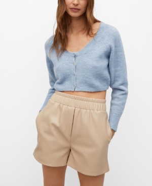 Mango Knitted Cropped Cardigan
