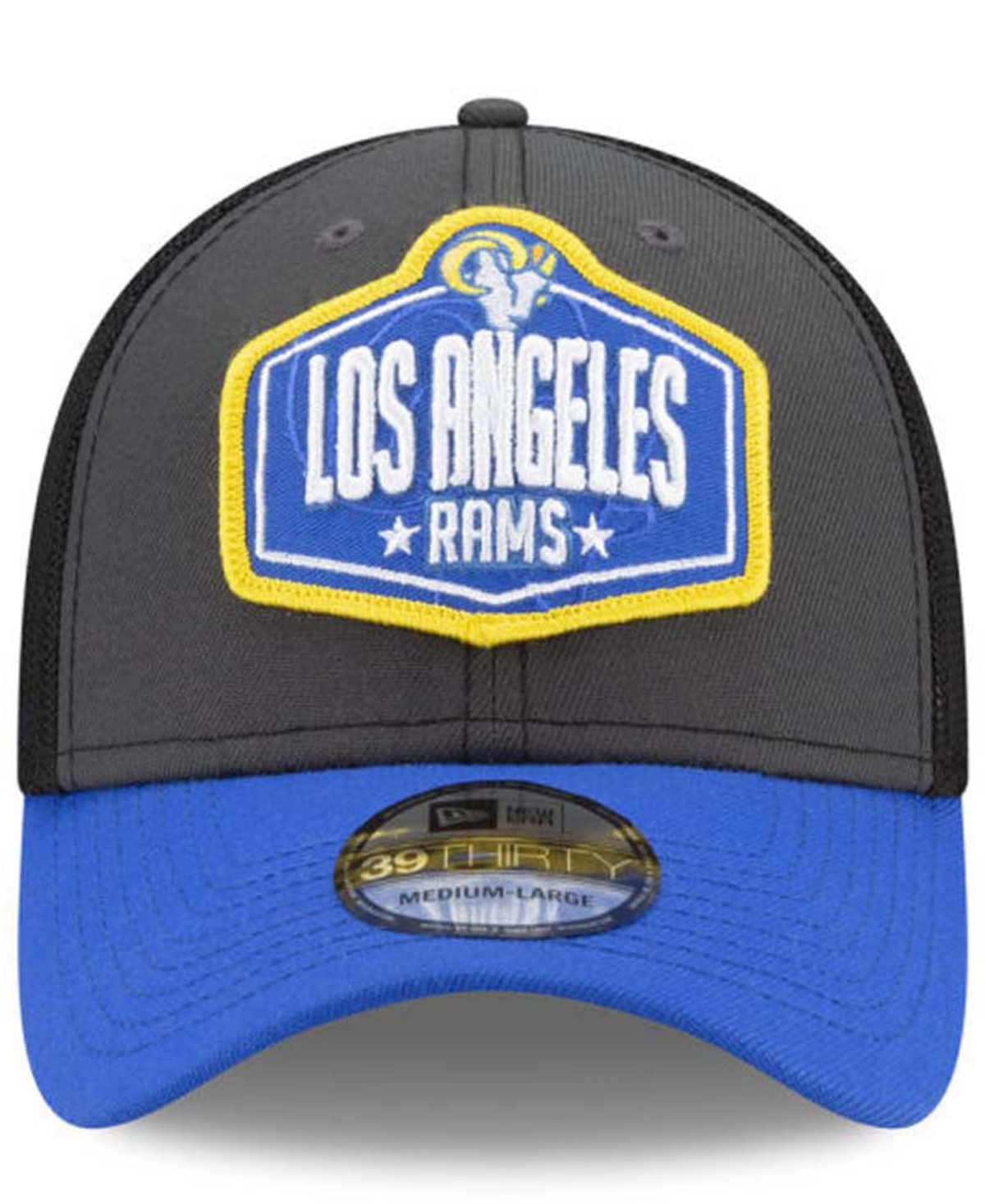 New Era Los Angeles Rams 2021 Draft 39THIRTY Cap -Black/Blue