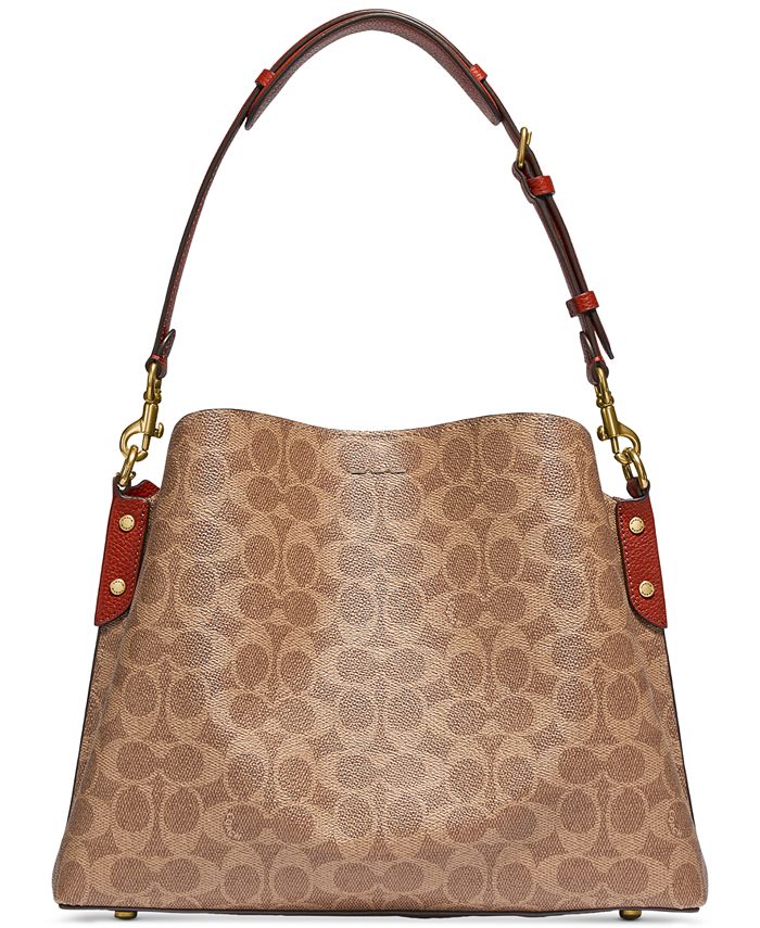 COACH Willow Shoulder Bag In Signature Coated Canvas & Reviews - Handbags & Accessories - Macy's