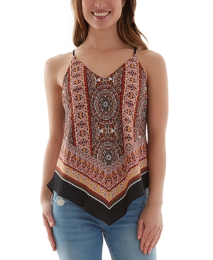 Bcx Juniors' Printed Scarf Top