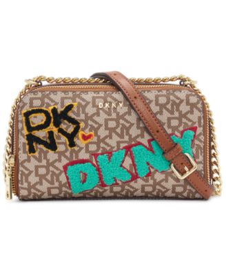 dkny felicia double zip leather crossbody