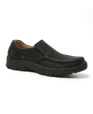Shop Aston Marc Men's Slip On Comfort Casual Shoes In Black