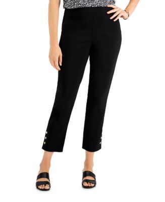 JM Collection Snap-Hem Pull-On Pants, Created for Macy's - Macy's
