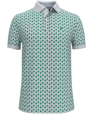 Tommy Hilfiger Men's Custom-Fit Palm Tree-Print Polo