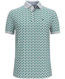 Men's Custom-Fit Palm Tree-Print Polo