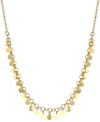 Giani Bernini - Dangle Disc Statement Necklace, 16" + 2" extender