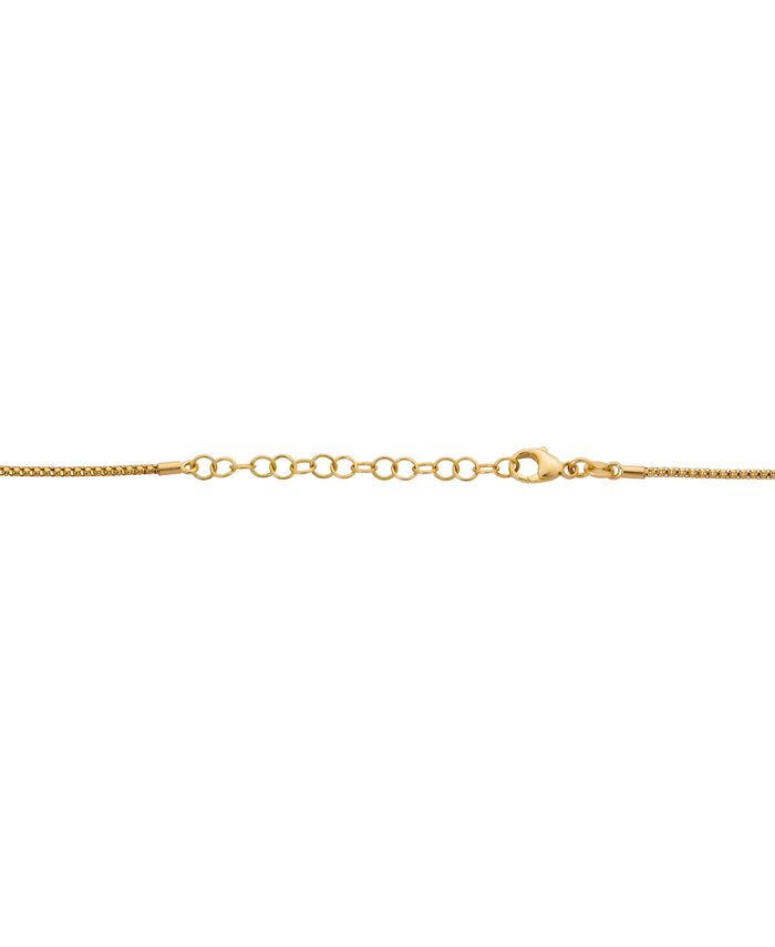 Macy's - Satin Flower Pendant Necklace in 14k Gold-Plated Sterling Silver