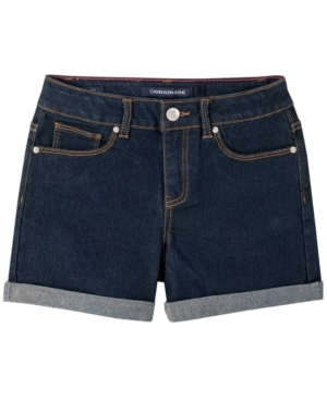 Calvin Klein Big Girls Cuffed Denim Shorts