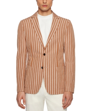 Boss Men's Striped Slim-Fit Jacket