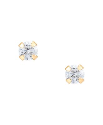 3-Pc. Set Cubic Zirconia Screwback Children's Stud Earrings in 14k Gold