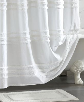 Chenille Stripe Shower Curtain, 72" x 72"