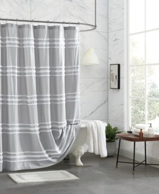 Chenille Stripe Shower Curtain, 72" x 72"