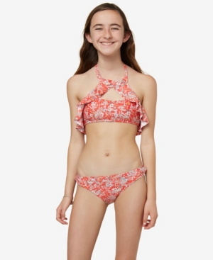 Big Girls Piper Ditsy Hi-Neck Swimsuit Set