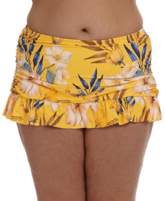 La Blanca - Plus Size Belle Fiore Skirted Swim Bottoms
