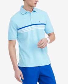 Men's Classic-Fit TH Luxe Roxbury Stripe Polo Shirt 