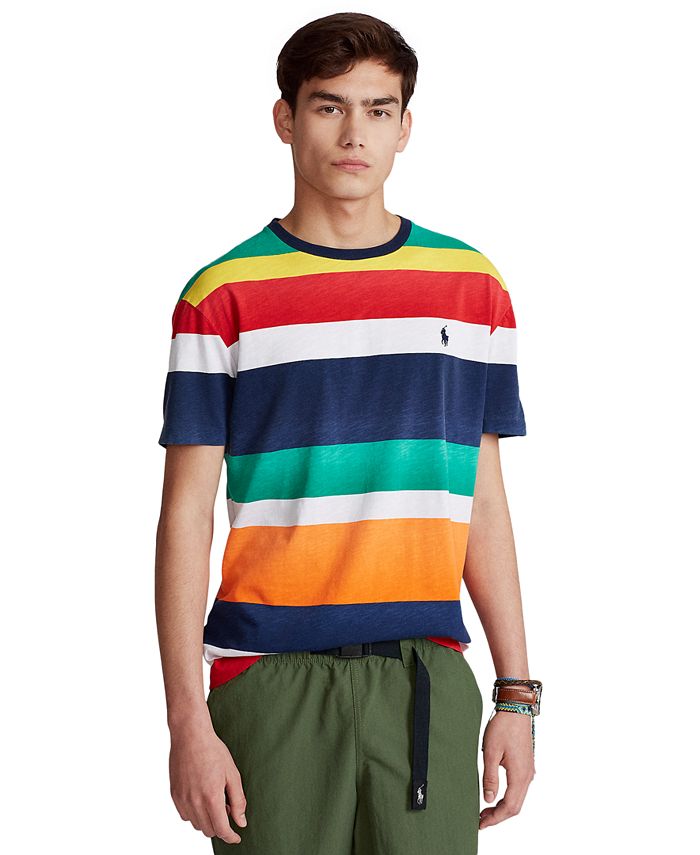 Polo Ralph Lauren Men's Classic-Fit Striped Slub Jersey T-Shirt - Macy's