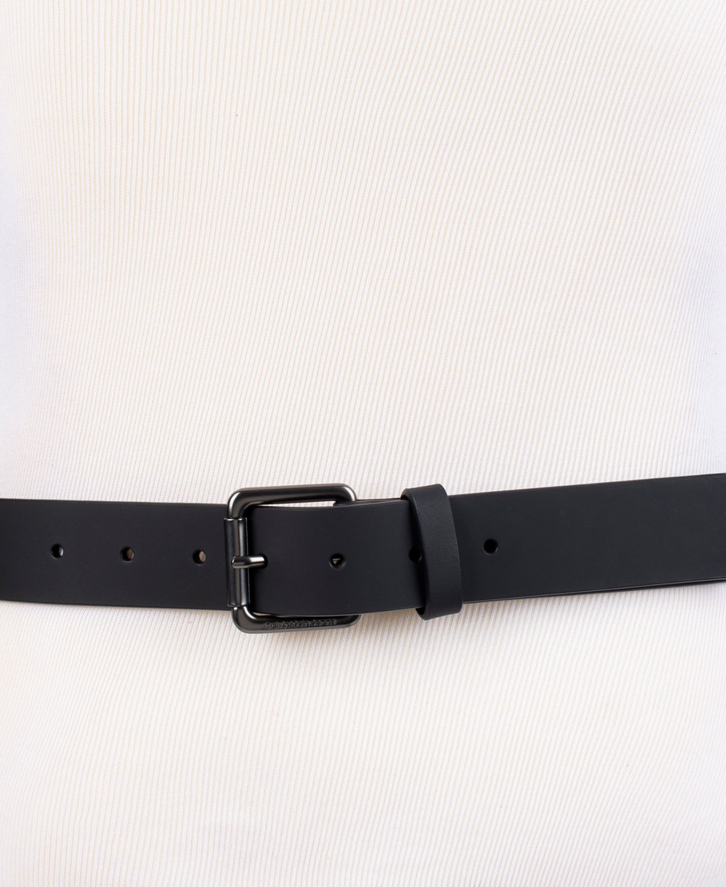 Мужской ремень Calvin Klein Roller Buckle Belt, цвет: Чёрный — фото 5