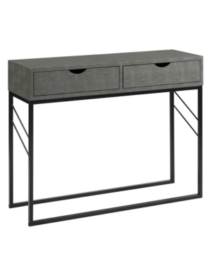 2-Drawer Faux Shagreen Entry Table