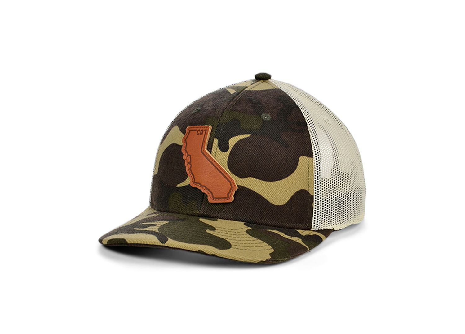 Local Crowns CALIFORNIA Woodland State Patch Curved Trucker Cap