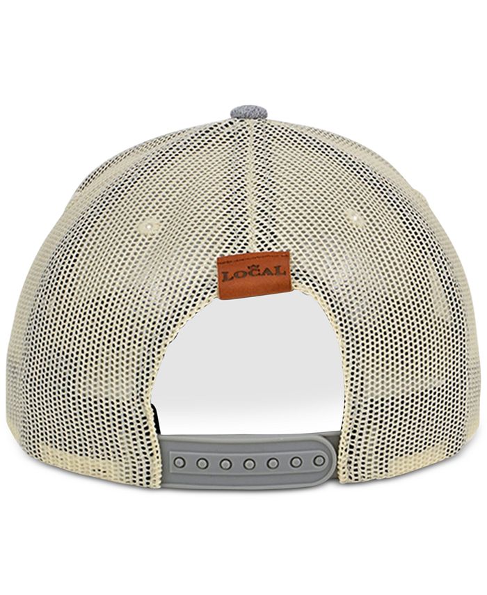 Lids Local Crowns Oklahoma Heather Leather State Patch Curved Trucker