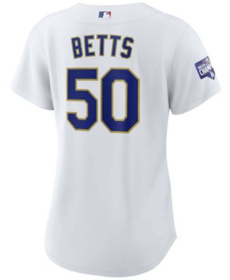 Nike - Los Angeles Dodgers Women's Official Gold Replica Player Jersey - Mookie Betts