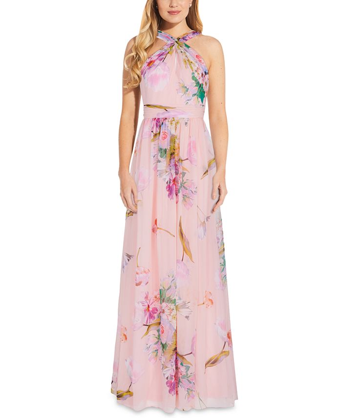 Adrianna papell halter gown online