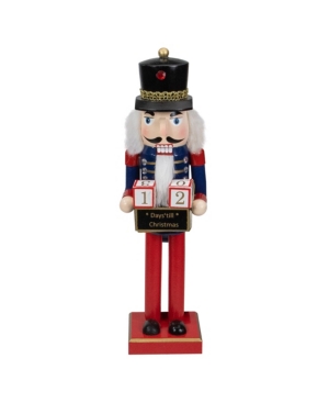 Northlight Christmas Nutcracker With Countdown Sign In Red