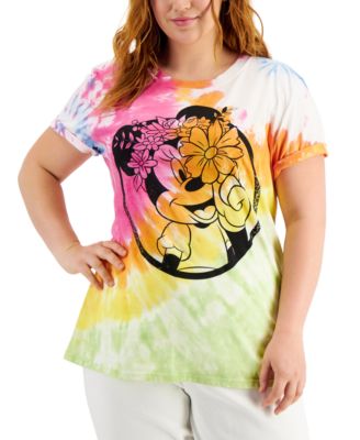 Mighty Fine - Trendy Plus Size Tie-Dye Graphic-Print T-Shirt