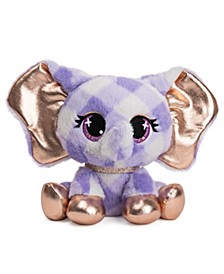 GUND P.Lushes Designer Fashion Pets Ella L’Phante Elephant Premium Stuffed Animal Stylish Soft Plush with Glitter Sparkle, For Ages 3 and Up, Blue and Gold, 6”